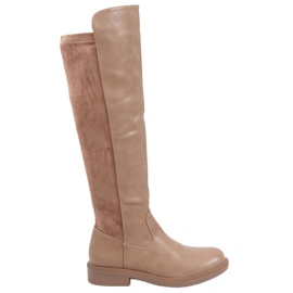 Arles Khaki women's riding boots beige
