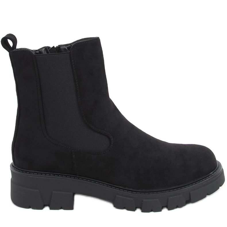 Hege Black suede Chelsea boots