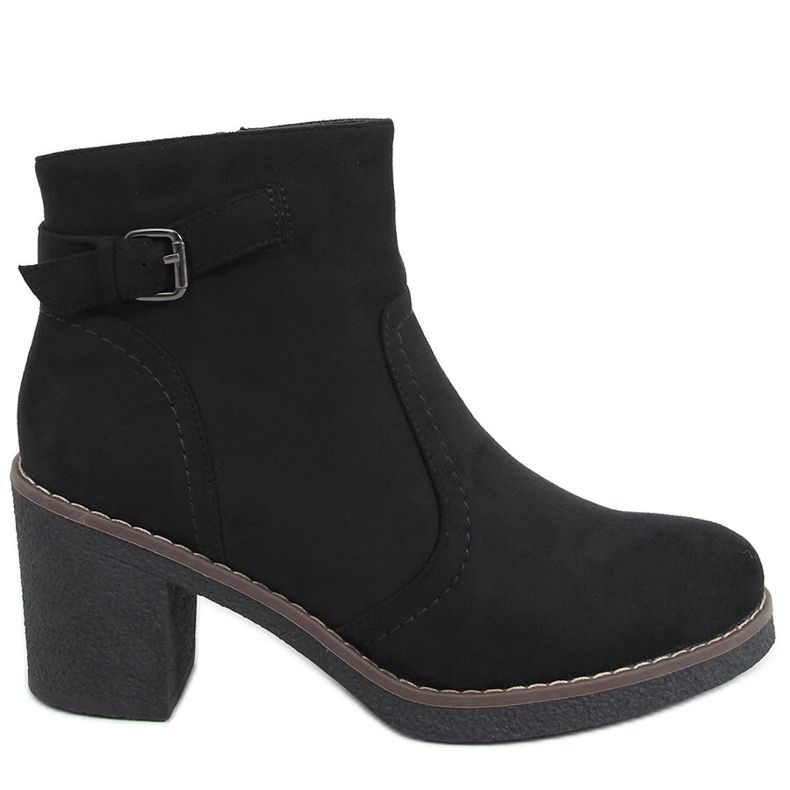 Boots on rubber heel Retta Black