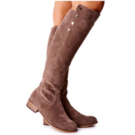 Lewski Shoes Suede Leather Boots Earth Velor 2840 beige Lewski Shoes Suede Leather Boots Earth Velor 2840 beige