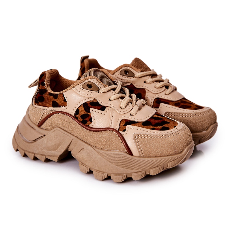 FR1 Children's Sport Shoes Sneakers Beige-Brown Nila
