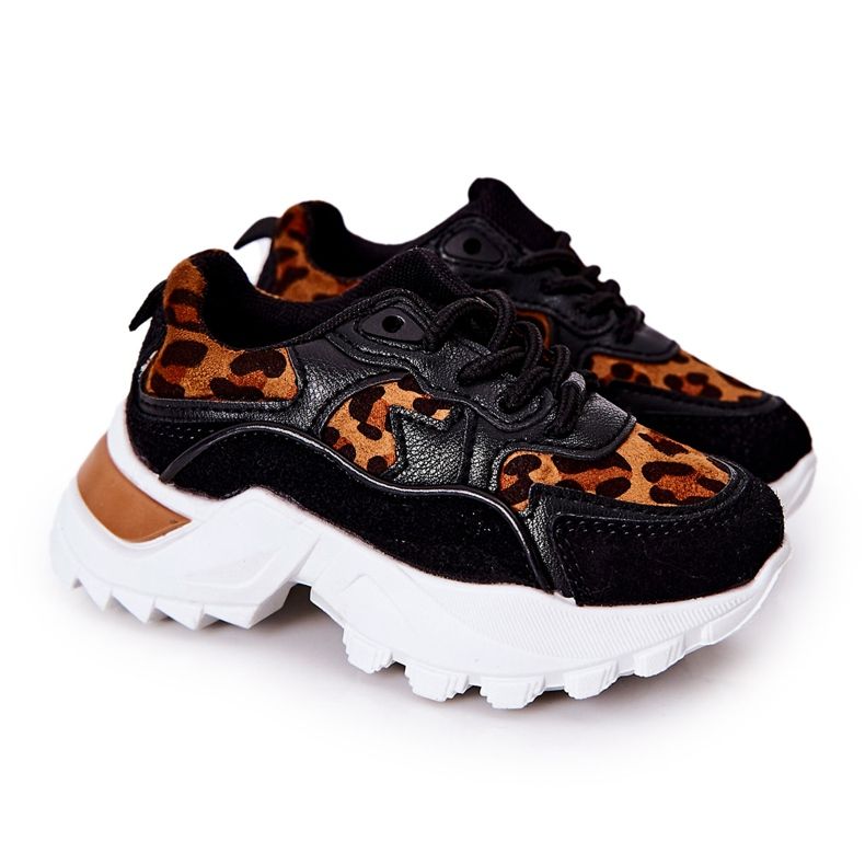 FR1 Children's Sport Shoes Sneakers Brown and Black Nila white FR1 Children's Sport Shoes Sneakers Brown and Black Nila white