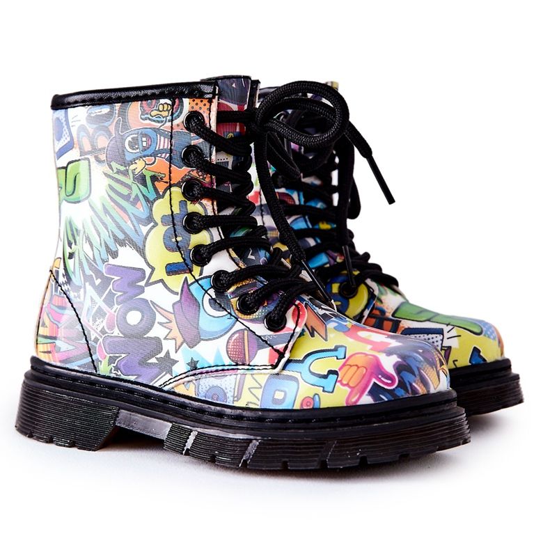 FR1 Children's Warm Boots With A Colorful Zipper Tiptop multicolored