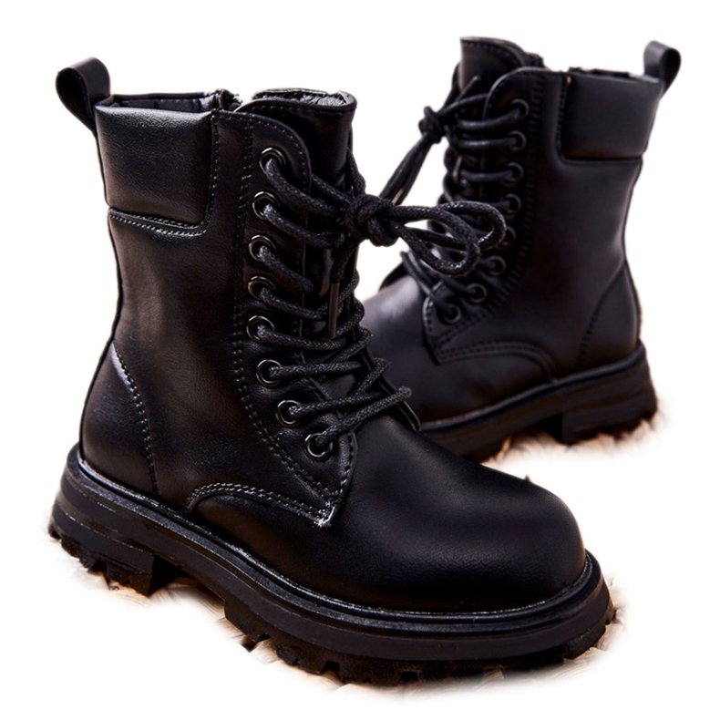 FR1 Classic Children's Black Boots With Zipper Clarika