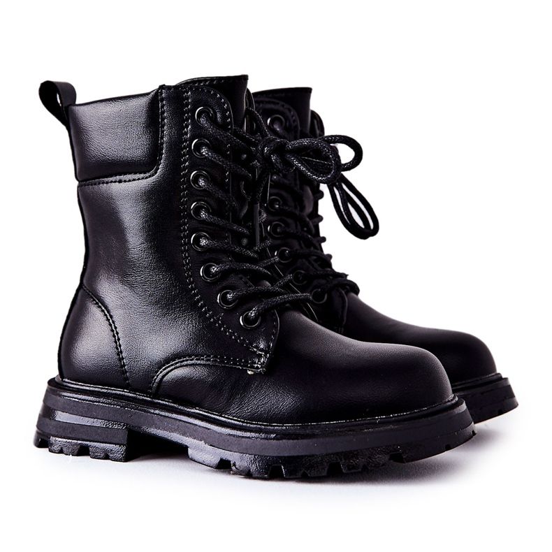FR1 Children's Black Dollay Boots With Buckle FR1 Children's Black Dollay Boots With Buckle