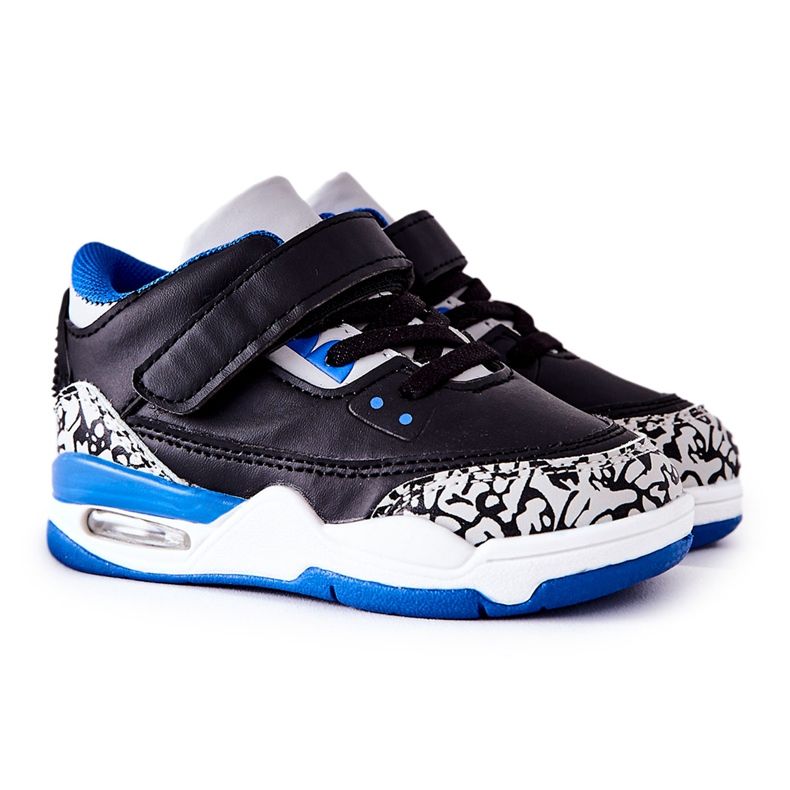 FR1 Children's Sport Shoes Black and Blue Linen white