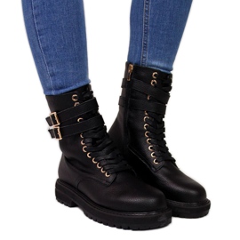 Black boots with buckles Goe W II2N4023
