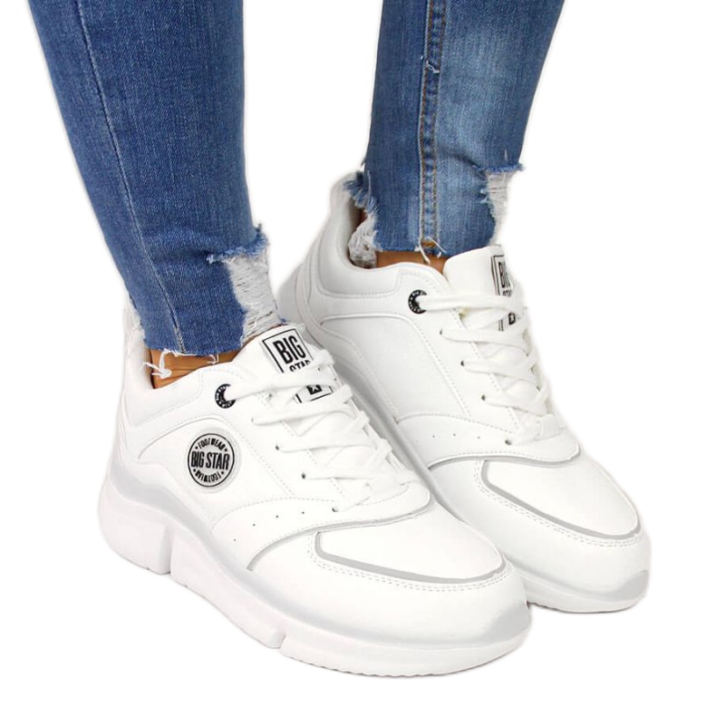 Sports shoes on the platform Big Star W II274314 white
