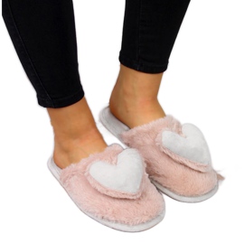 Home slippers with a heart News W EVE332A pink