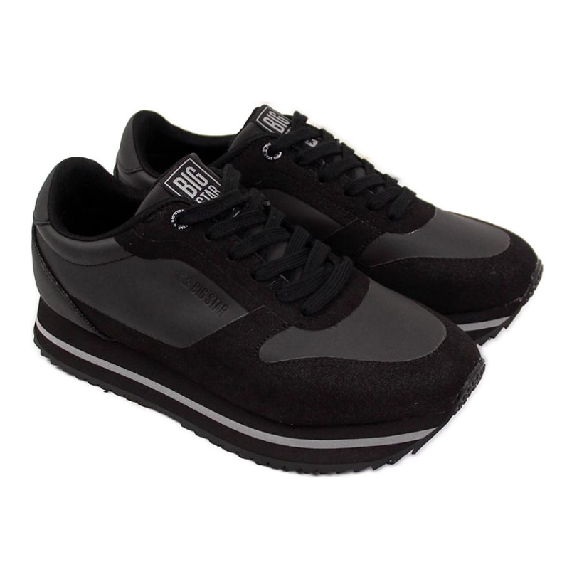 Black sports shoes on the Big Star W II274217 platform Black sports shoes on the Big Star W II274217 platform