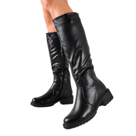 TRENDI Casual boots with a zipper black
