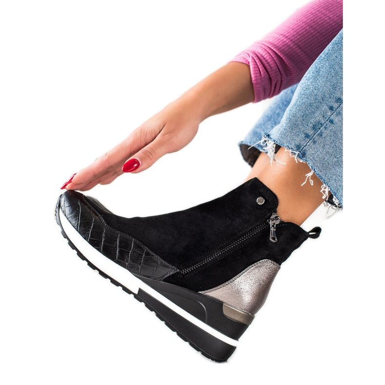 W. Potocki Boots On Wedge Potocki black