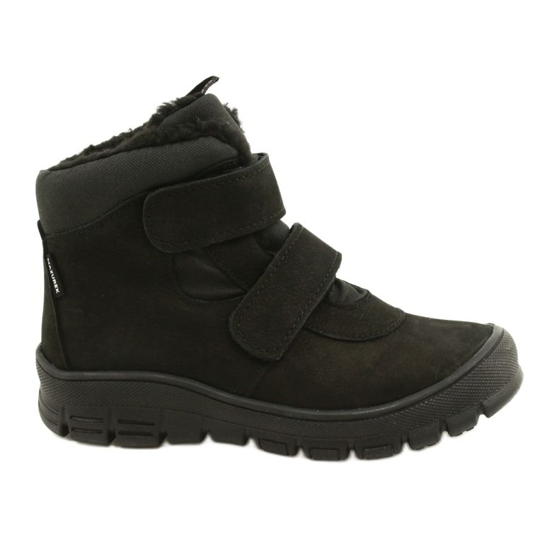 Black Waterproof Boots with Velcro Mazurek 1360