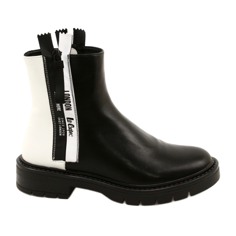 Women's black and white boots Lee Cooper LCJ-21-47-0650LA