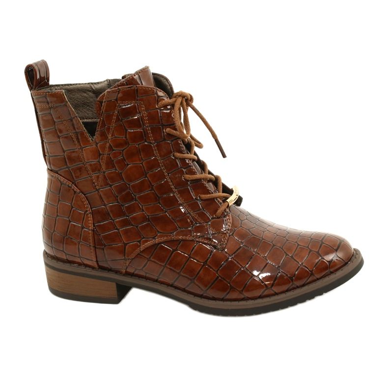 DASZYŃSKI Lacquered Workers Knotted SA62-90 Croco motif brown