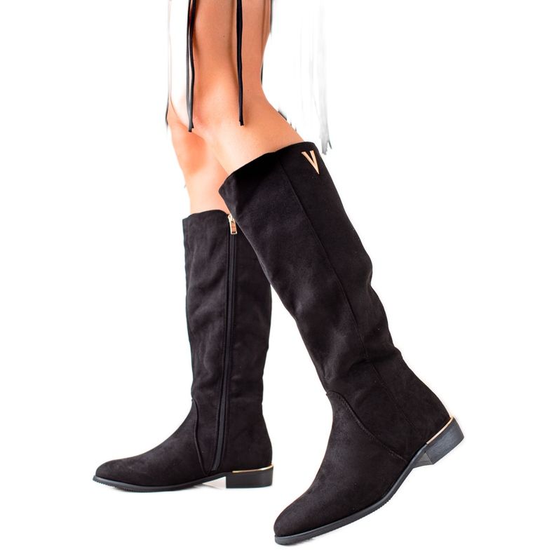 TRENDI Elegant Suede Boots black