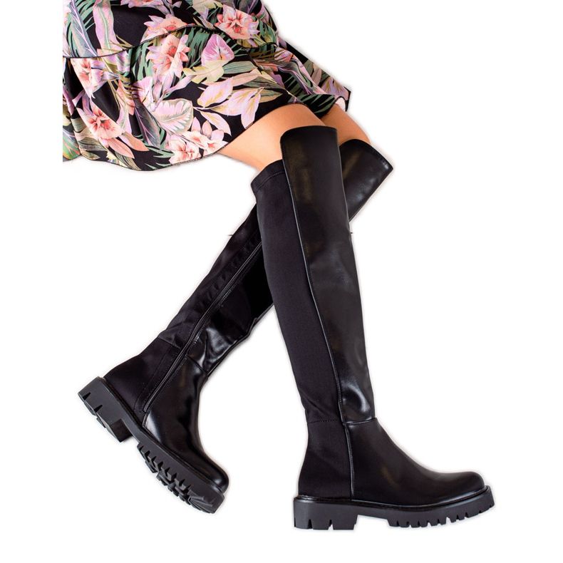 Yes Mile High Boots With Eco Leather black Yes Mile High Boots With Eco Leather black