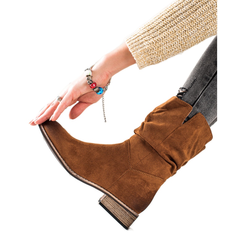 Evento Suede cowboy boots brown