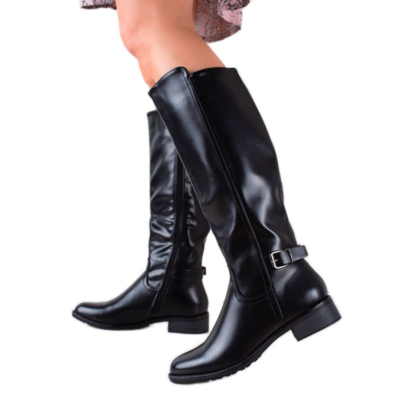 Clowse Casual Eco Leather Boots black Clowse Casual Eco Leather Boots black