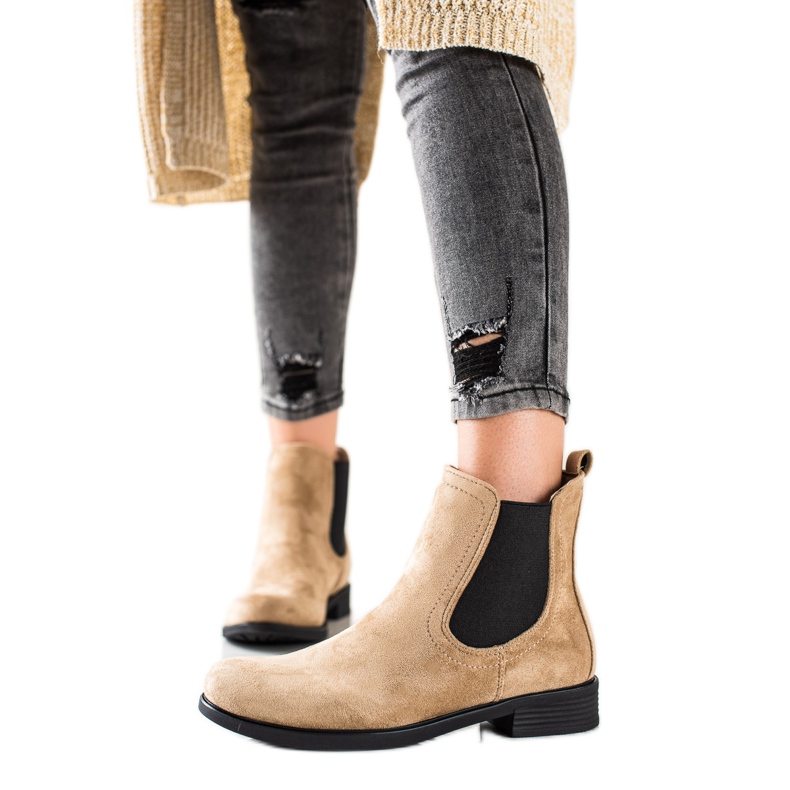 TRENDI Stylish Chelsea boots beige TRENDI Stylish Chelsea boots beige