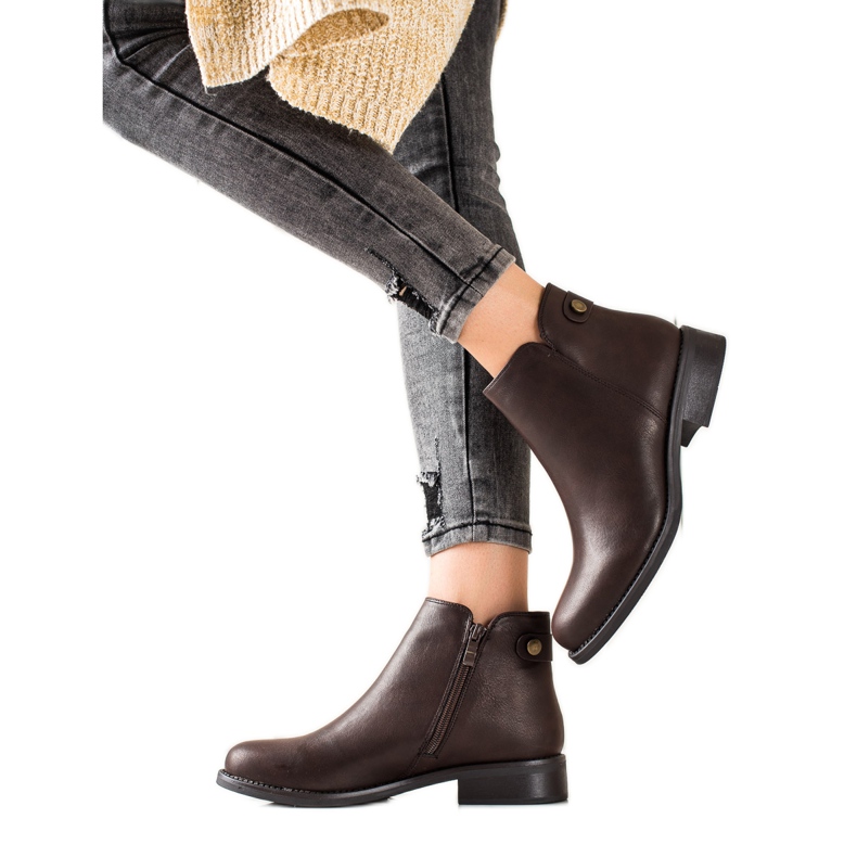 Lovery Brown Boots With Eco Leather Lovery Brown Boots With Eco Leather
