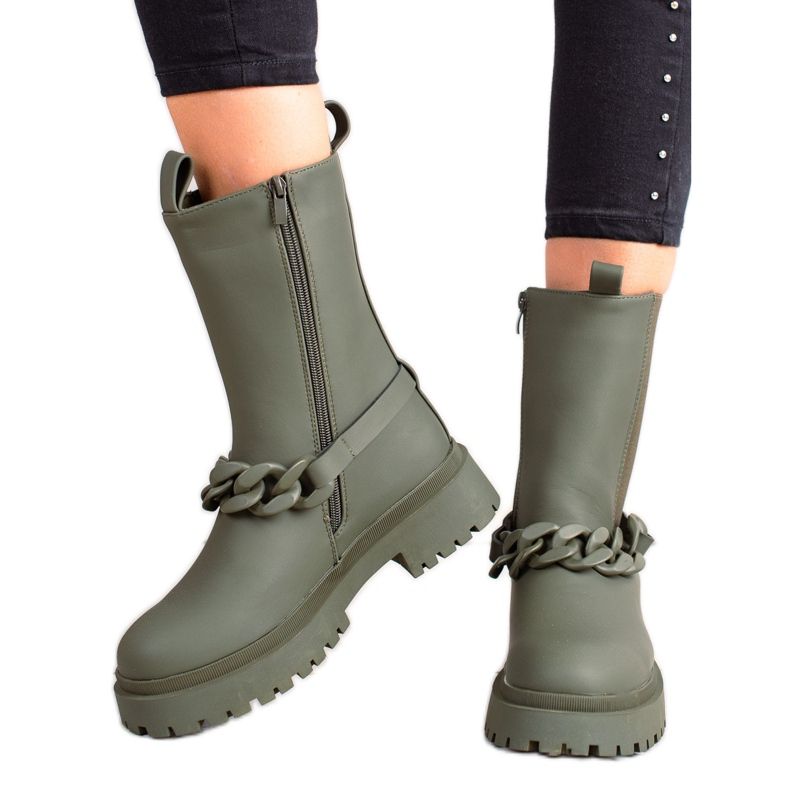 TRENDI Green Workers With A Decorative Strip