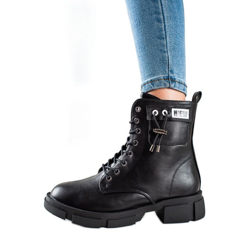 Goodin Black lace-up bags with ornament Goodin Black lace-up bags with ornament