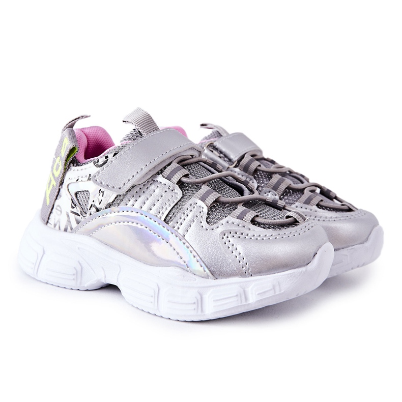 PJ2 Children's Sport Shoes With Velcro Silver Vibo