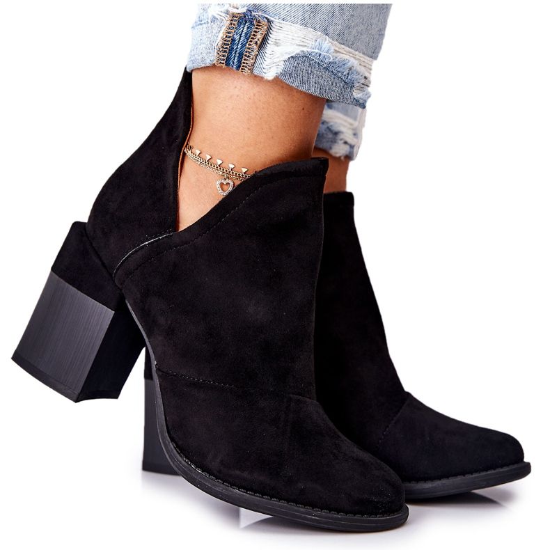 PM1 Women's Boots On Heel Cut Black Meliori