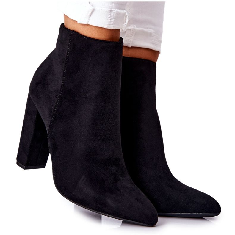 PS1 Black Rinasa Suede Booties On A Post