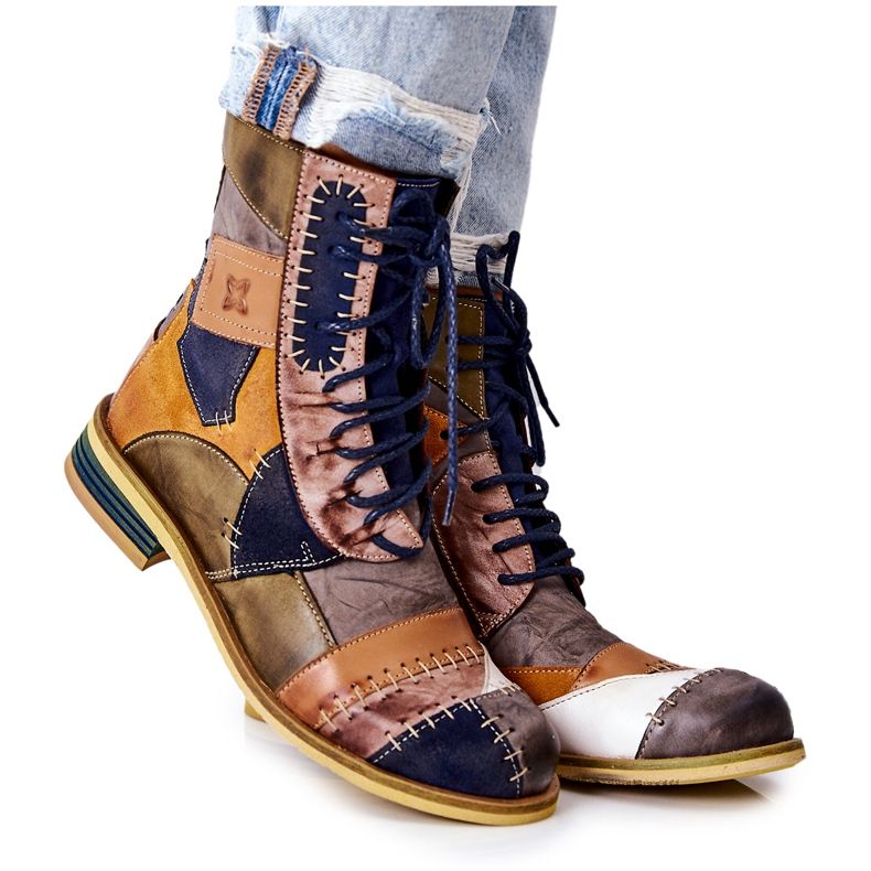 Maciejka Multicolored Leather Jodhpur Boots 05095-39