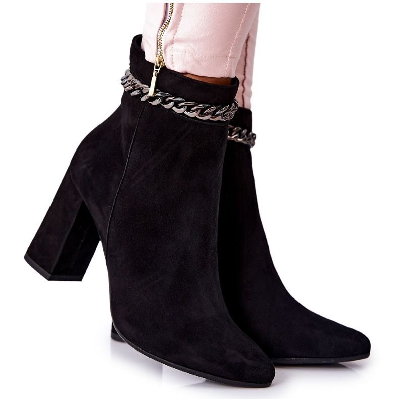 Leather High Boots Laura Messi Black 2203