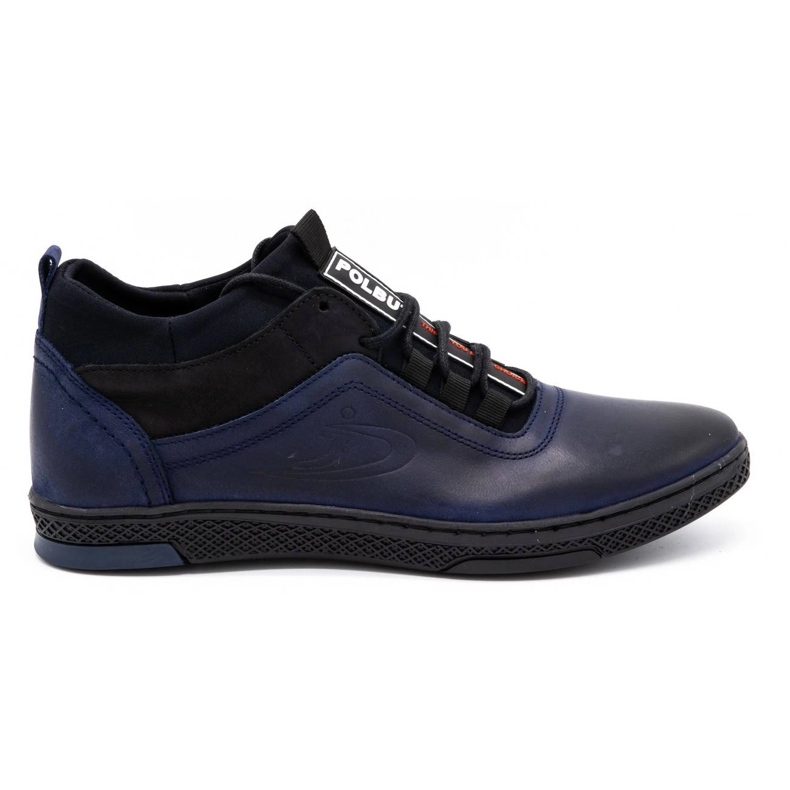 Polbut Men's winter shoes K27F dark navy blue