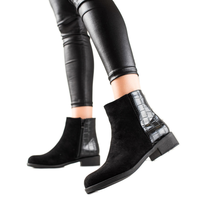 TRENDI Black suede ankle boots TRENDI Black suede ankle boots