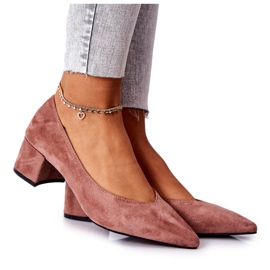 PG1 Suede Pumps On A Pillar Pink Ross PG1 Suede Pumps On A Pillar Pink Ross