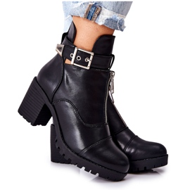 PG1 Black Clive Boots On High Heel With A Buckle PG1 Black Clive Boots On High Heel With A Buckle