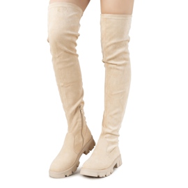 Beige high-soled boots from Patrice