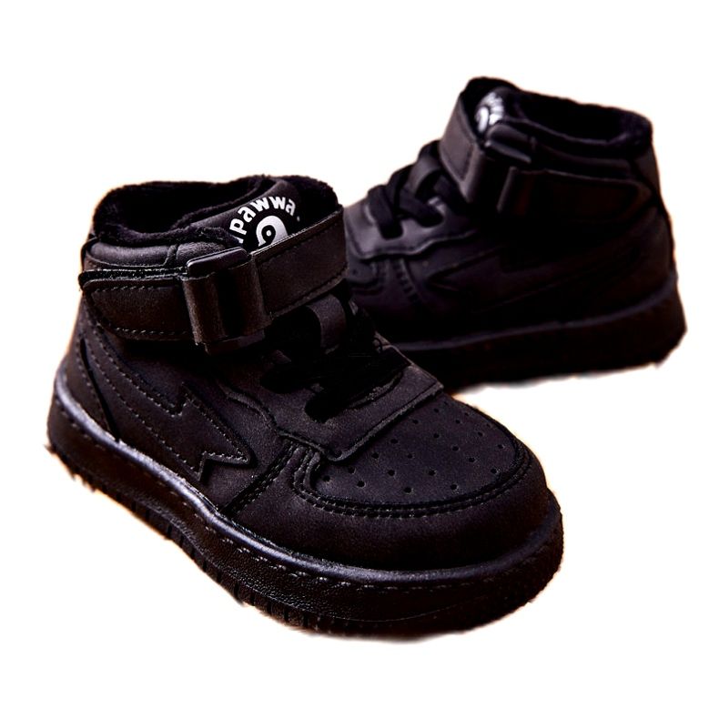 PA1 Children's High Insulated Sports Shoes Black Clafi PA1 Children's High Insulated Sports Shoes Black Clafi
