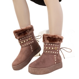 Almendra pink women's snow boots