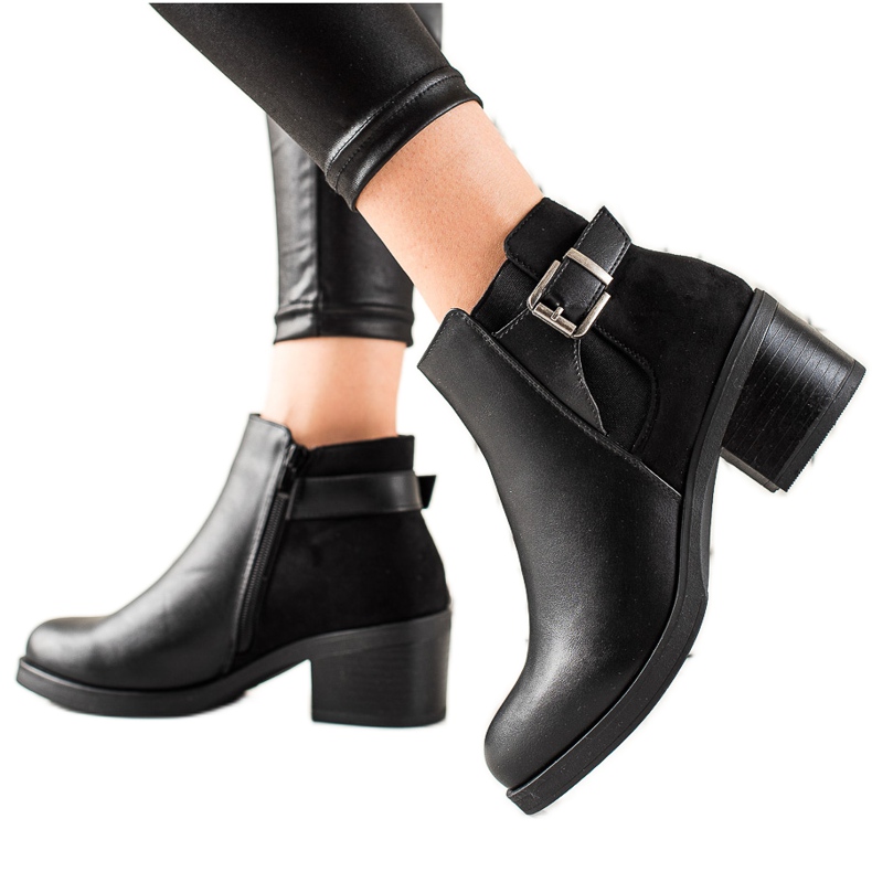 Anesia Paris Casual Low-heeled Boots black