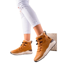 Women's snow boots Big Star II274262 brown yellow