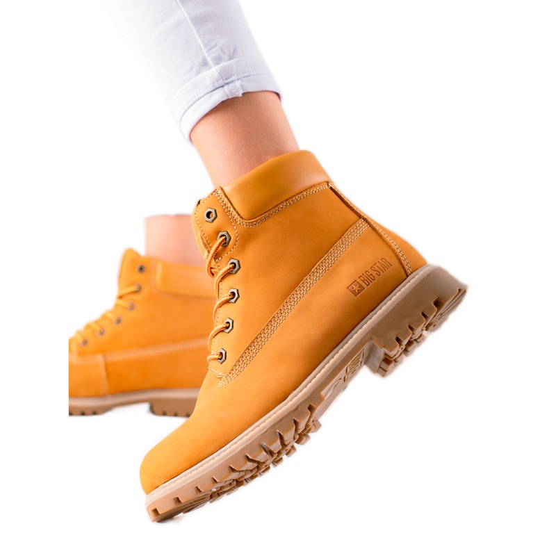 Women's Hiking Boots Big Star II274447 brown yellow Women's Hiking Boots Big Star II274447 brown yellow