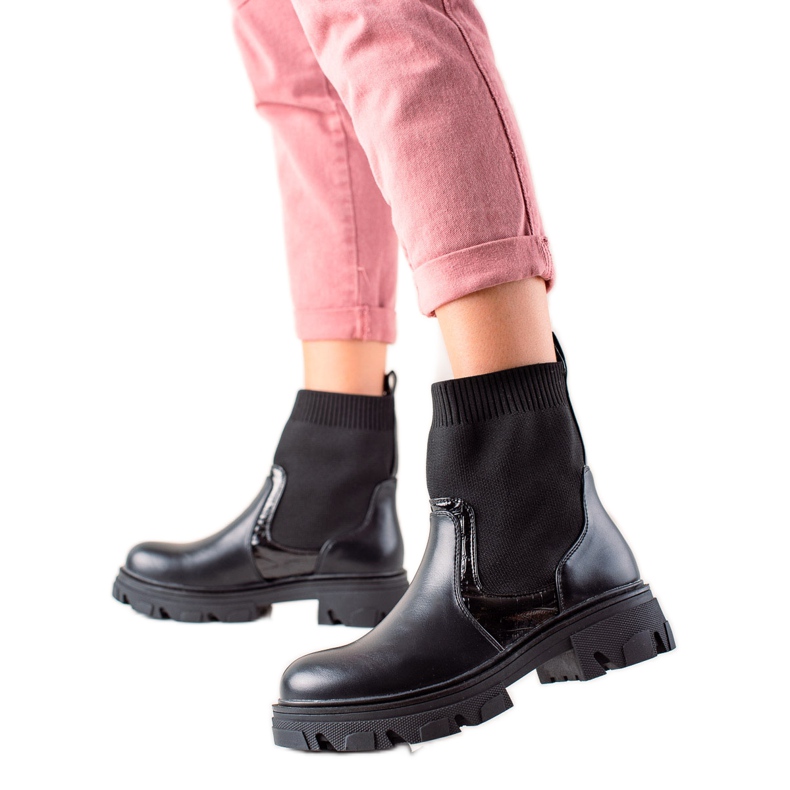 TRENDI Slip-on bags on the platform black