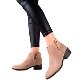 Evento Classic Booties With A Cut beige Evento Classic Booties With A Cut beige