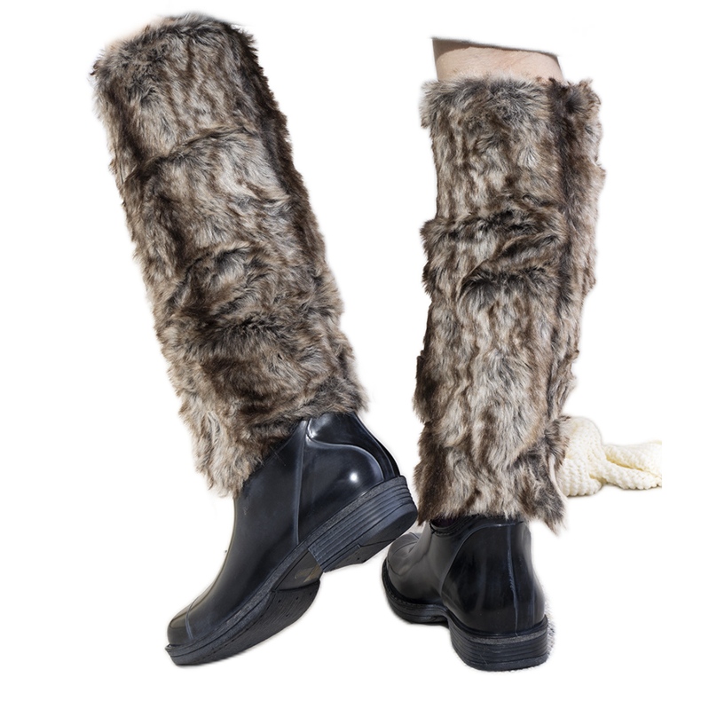 Dark blue rain boots with Melgar fur brown