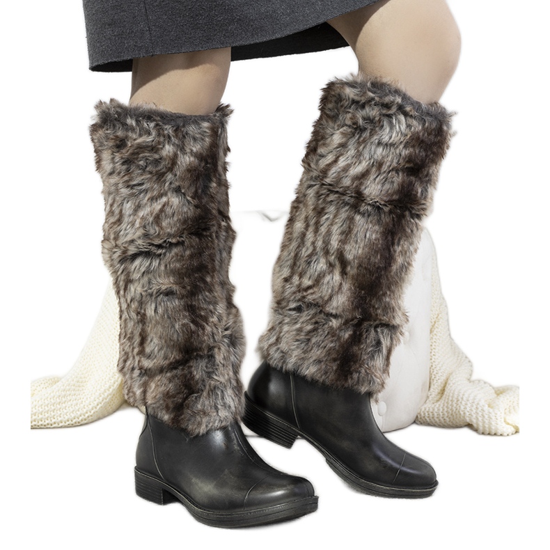 Gray rain boots with Melgar fur grey