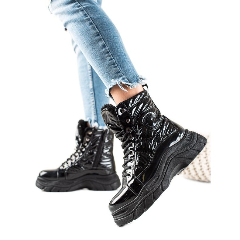 Black Boots On The VINCEZA Platform