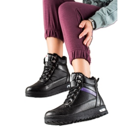 TRENDI Snow boots With Glitter Supermo black