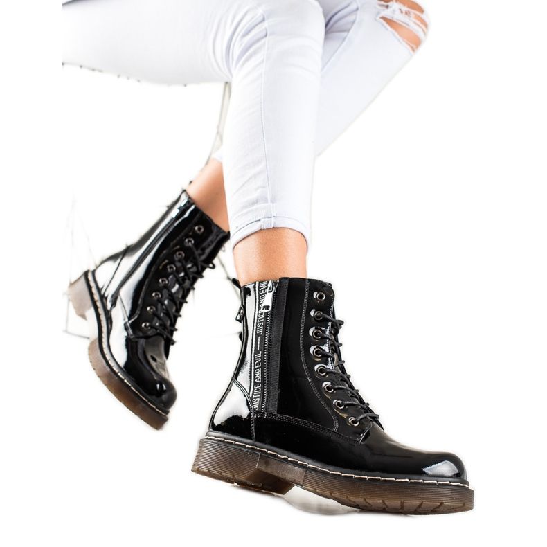 W. Potocki Black lacquered boots from Potocki