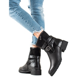 Super Mode Black Classic Workers With Buckle Super Mode Black Classic Workers With Buckle